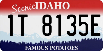 ID license plate 1T8135E