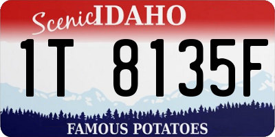 ID license plate 1T8135F