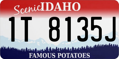 ID license plate 1T8135J