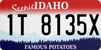 ID license plate 1T8135X