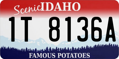 ID license plate 1T8136A