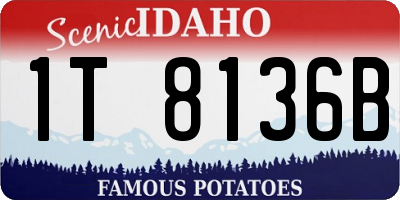 ID license plate 1T8136B