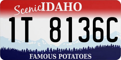 ID license plate 1T8136C