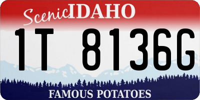 ID license plate 1T8136G