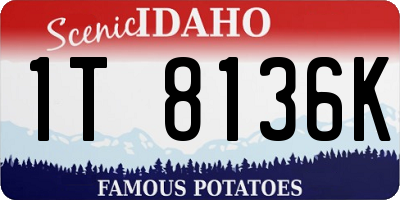 ID license plate 1T8136K