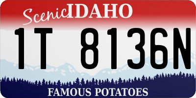 ID license plate 1T8136N