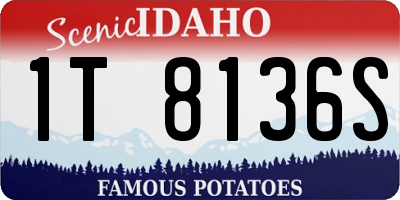 ID license plate 1T8136S
