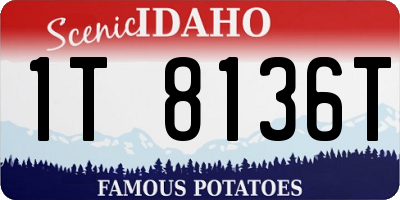 ID license plate 1T8136T