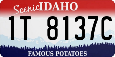 ID license plate 1T8137C