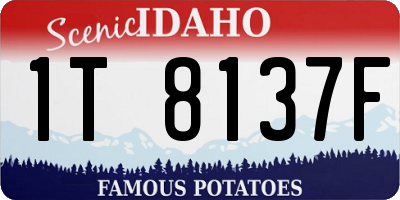 ID license plate 1T8137F