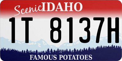 ID license plate 1T8137H