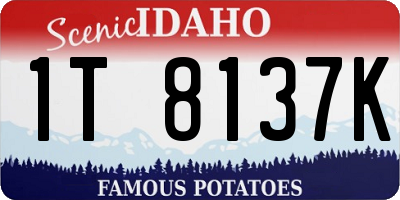 ID license plate 1T8137K