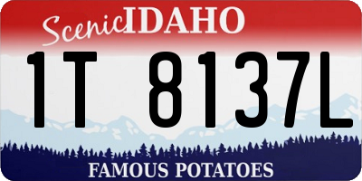 ID license plate 1T8137L