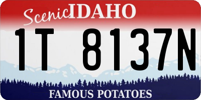 ID license plate 1T8137N