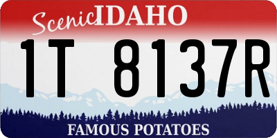 ID license plate 1T8137R