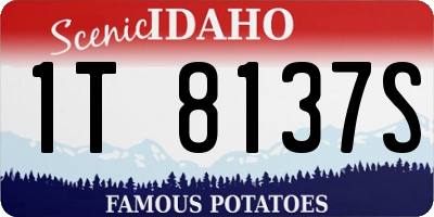 ID license plate 1T8137S