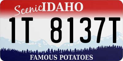 ID license plate 1T8137T