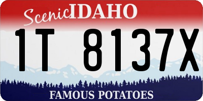 ID license plate 1T8137X