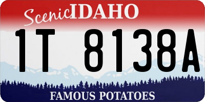 ID license plate 1T8138A