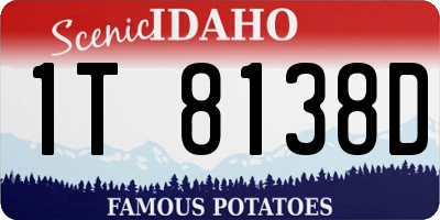 ID license plate 1T8138D