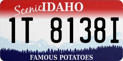 ID license plate 1T8138I