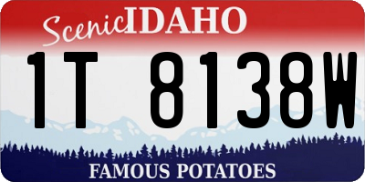 ID license plate 1T8138W