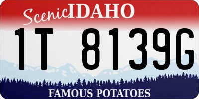 ID license plate 1T8139G