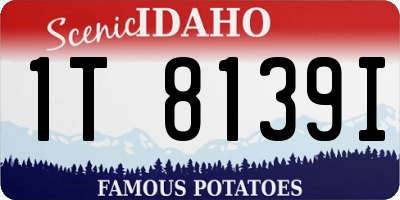 ID license plate 1T8139I