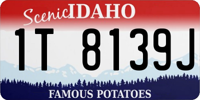 ID license plate 1T8139J