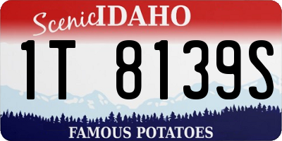 ID license plate 1T8139S
