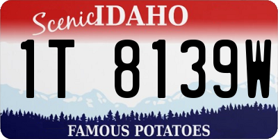 ID license plate 1T8139W