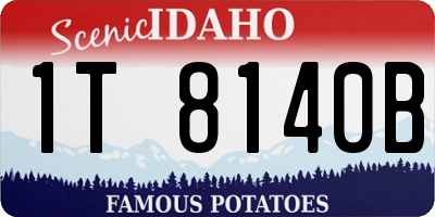 ID license plate 1T8140B