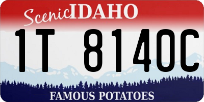 ID license plate 1T8140C