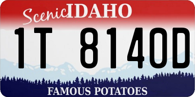 ID license plate 1T8140D