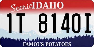 ID license plate 1T8140I