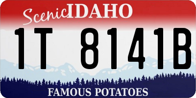 ID license plate 1T8141B