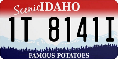 ID license plate 1T8141I
