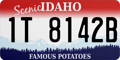 ID license plate 1T8142B