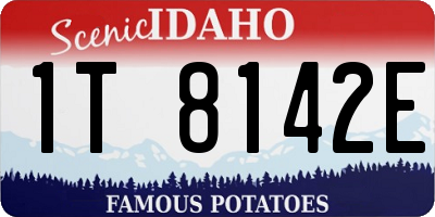 ID license plate 1T8142E