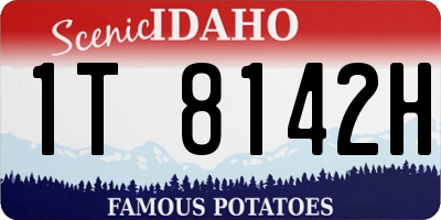 ID license plate 1T8142H