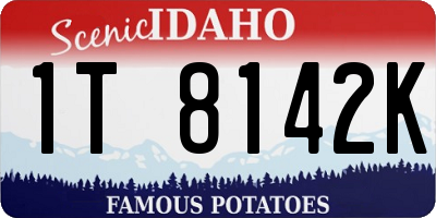 ID license plate 1T8142K