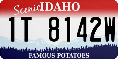 ID license plate 1T8142W