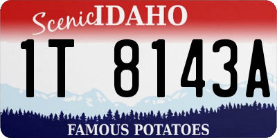 ID license plate 1T8143A