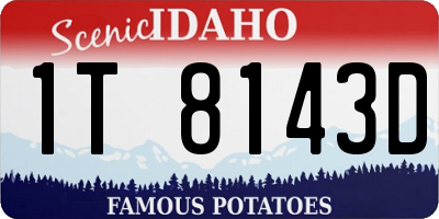 ID license plate 1T8143D