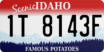 ID license plate 1T8143F