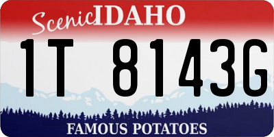 ID license plate 1T8143G