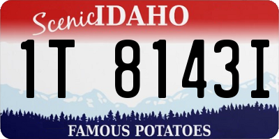 ID license plate 1T8143I