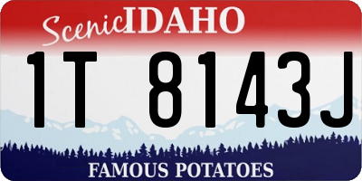 ID license plate 1T8143J