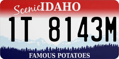ID license plate 1T8143M
