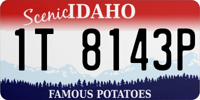 ID license plate 1T8143P
